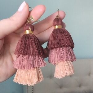 Elegant Tiered Tassel Earrings